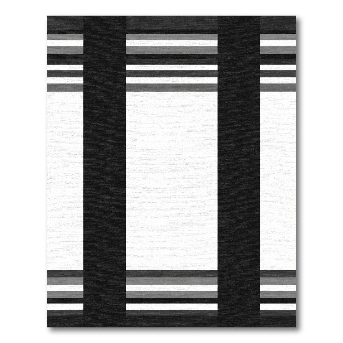Monochromatic Vertical Stripe Rectangle Rug