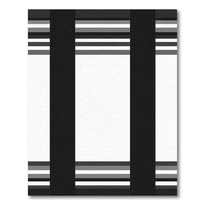Monochromatic Vertical Stripe Rectangle Rug