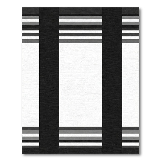 Monochromatic Vertical Stripe Rectangle Rug