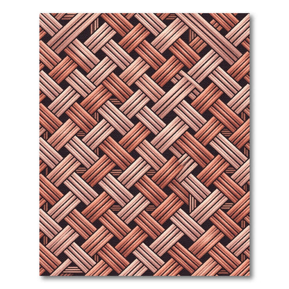 Woven Terracotta Diagonal Weave Rug