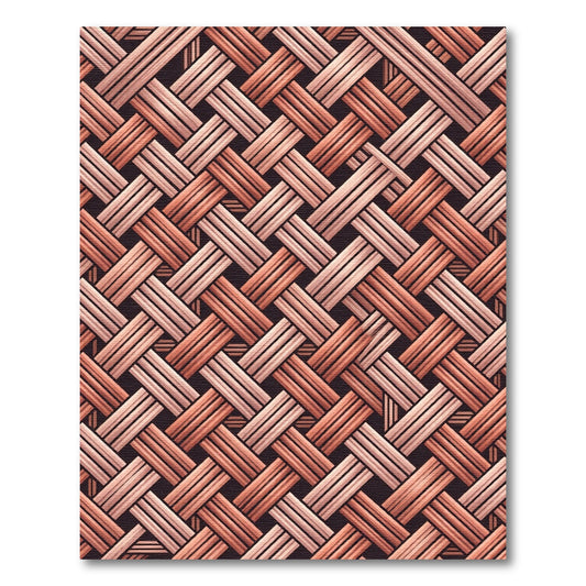 Woven Terracotta Diagonal Weave Rug