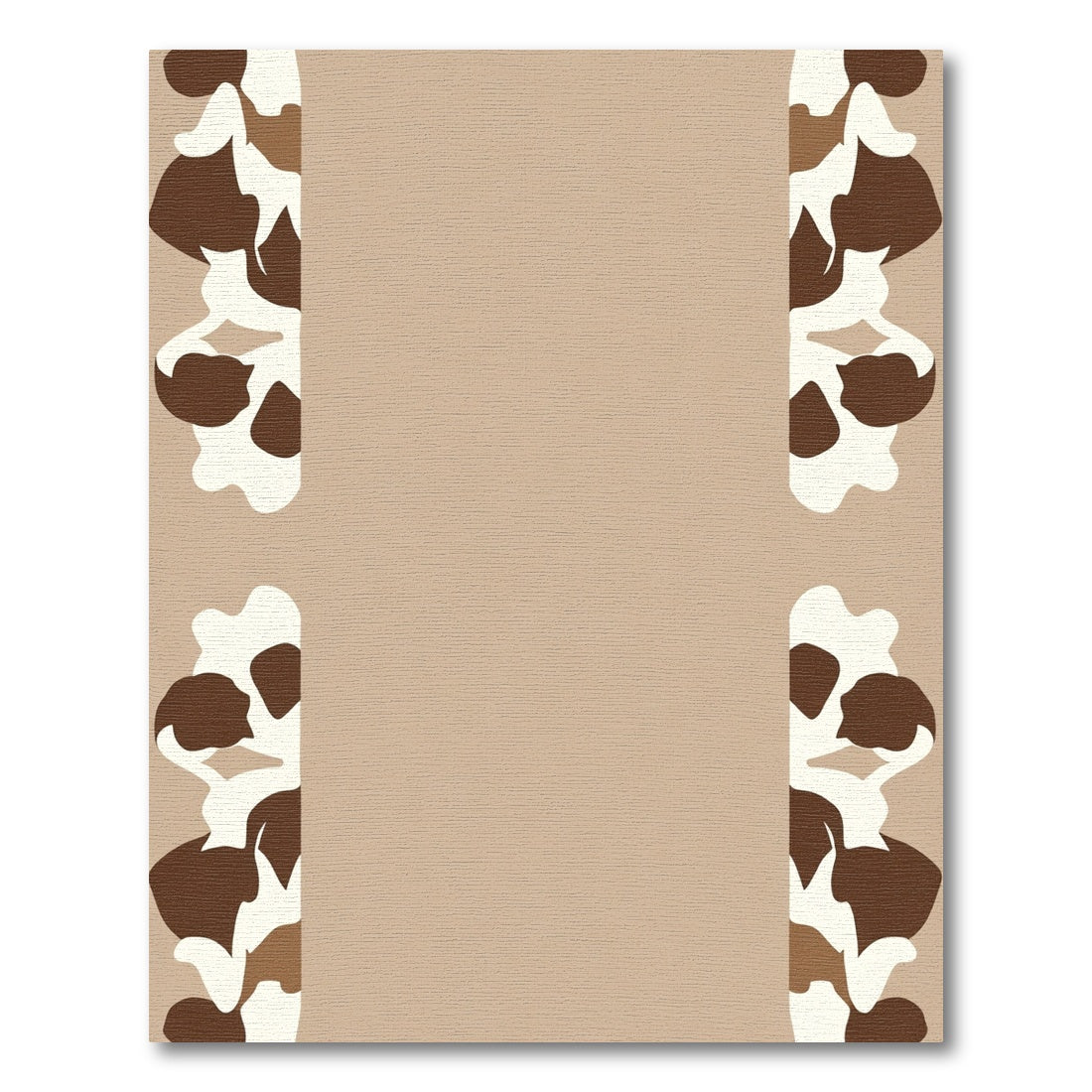 Brown White Spotted Organic Border Rug