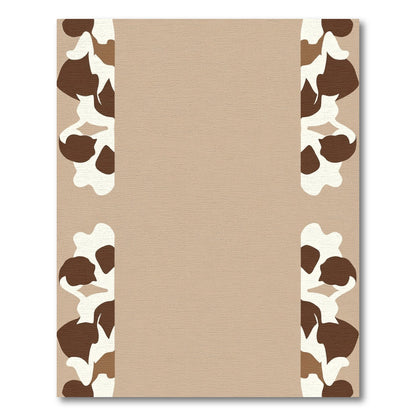 Brown White Spotted Organic Border Rug