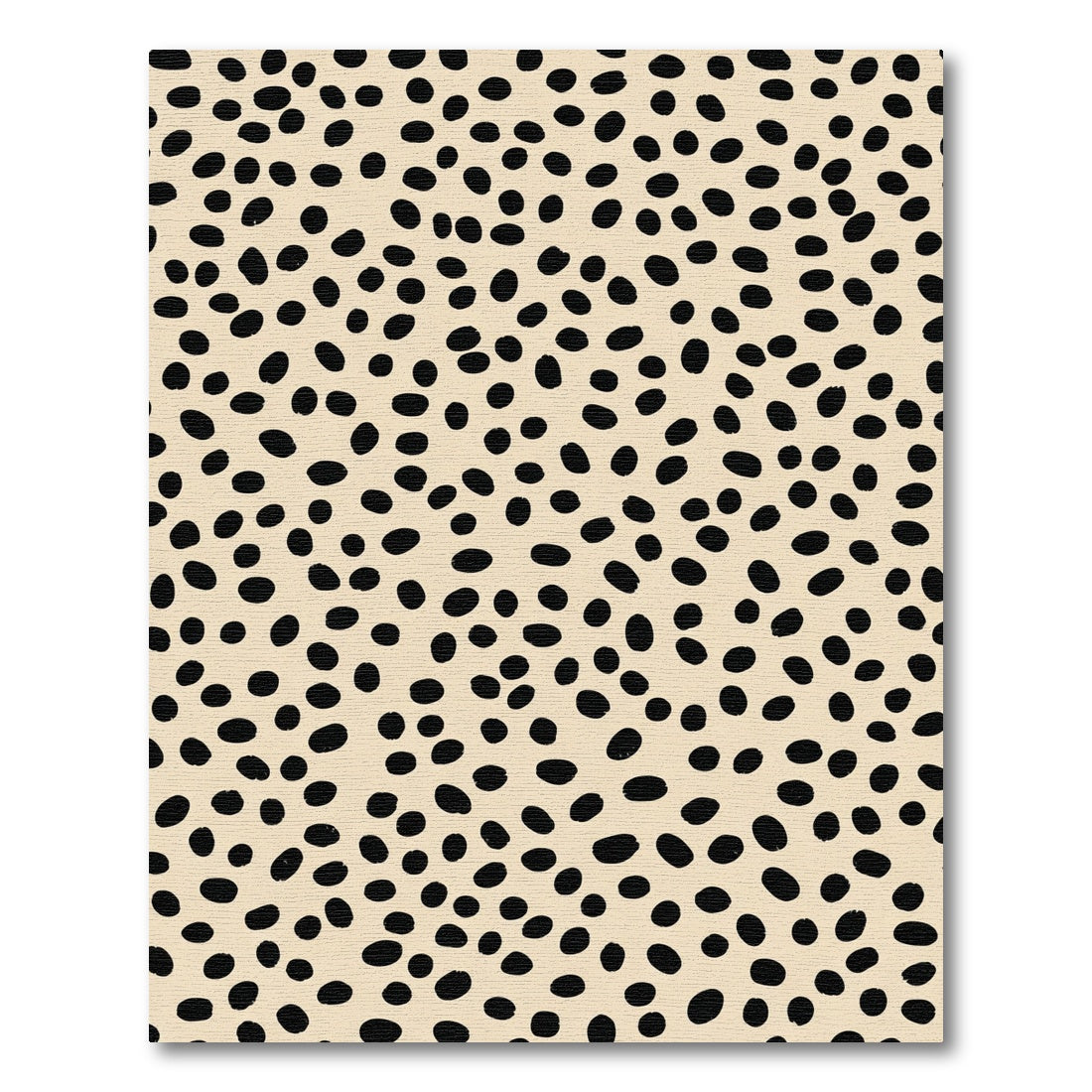 Minimalist Black Speckled Beige Rug