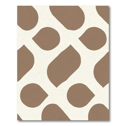 Neutral Taupe Abstract Blob Rug