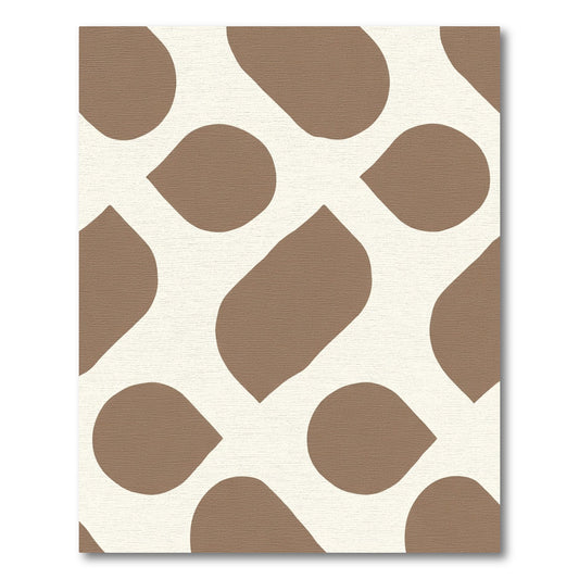 Neutral Taupe Abstract Blob Rug