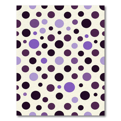 Amethyst Purple Polka Dot Rounds Rug