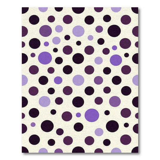 Amethyst Purple Polka Dot Rounds Rug