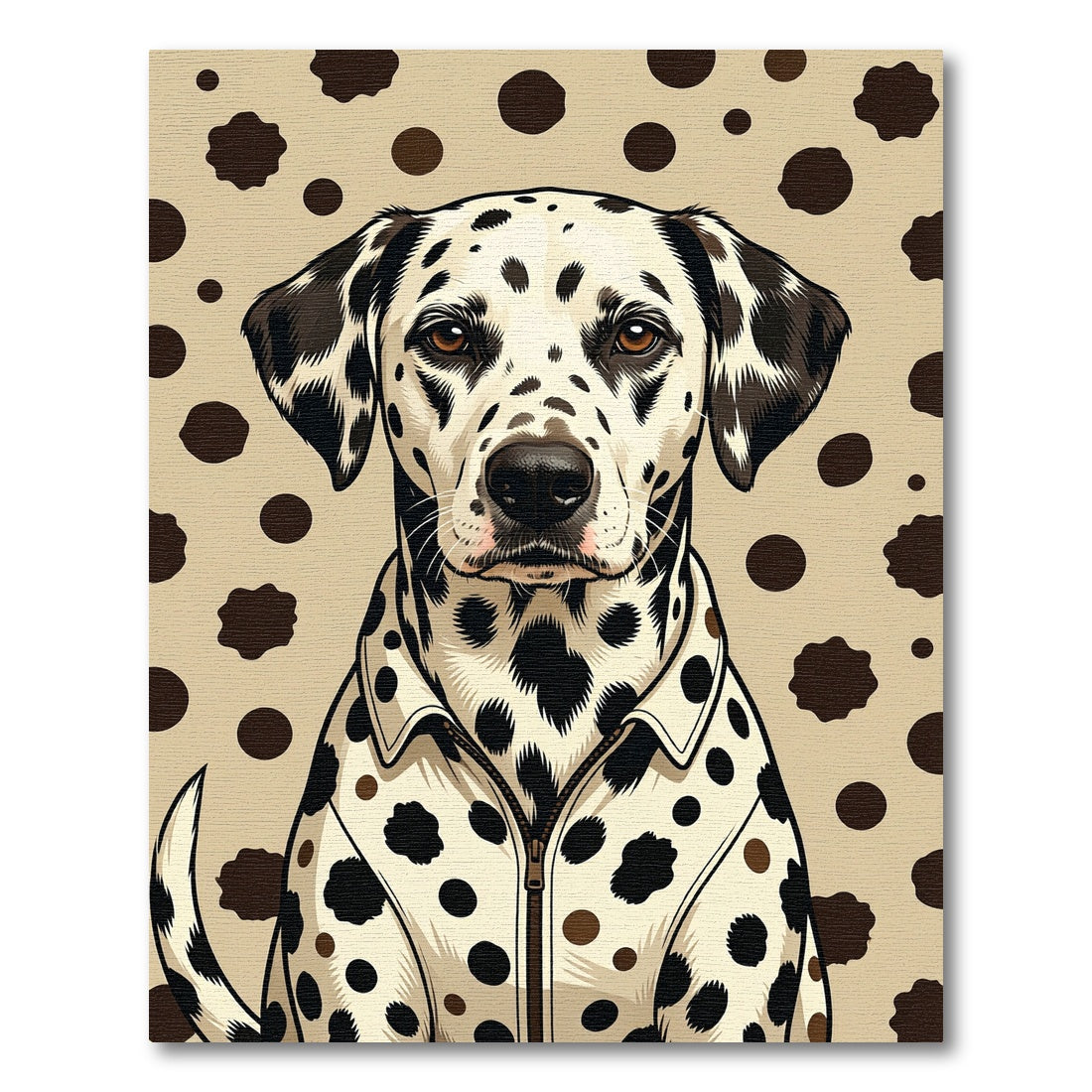 Dalmatian Spotted Cream and Cocoa Rug