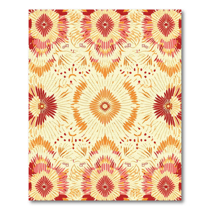 Golden Sunburst Mandala Rug