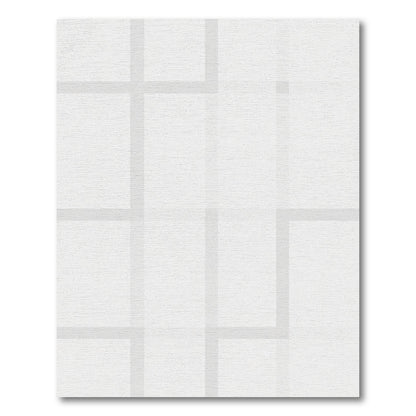 Simple Gray Wide Grid Rug