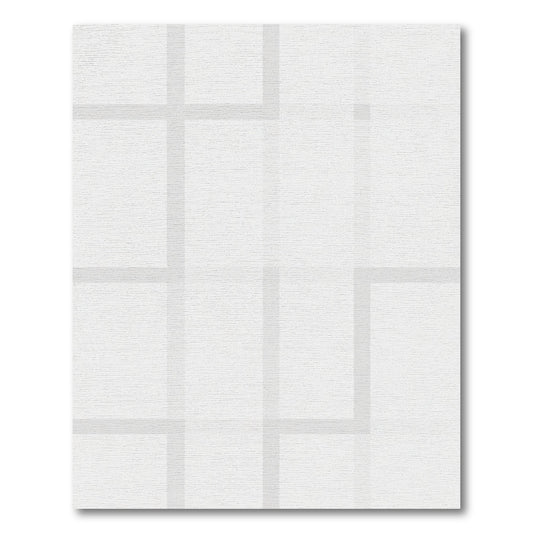 Simple Gray Wide Grid Rug