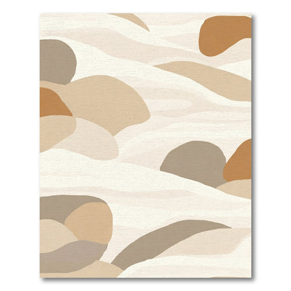 Earthy Terra Cotta Abstract Hills Rug