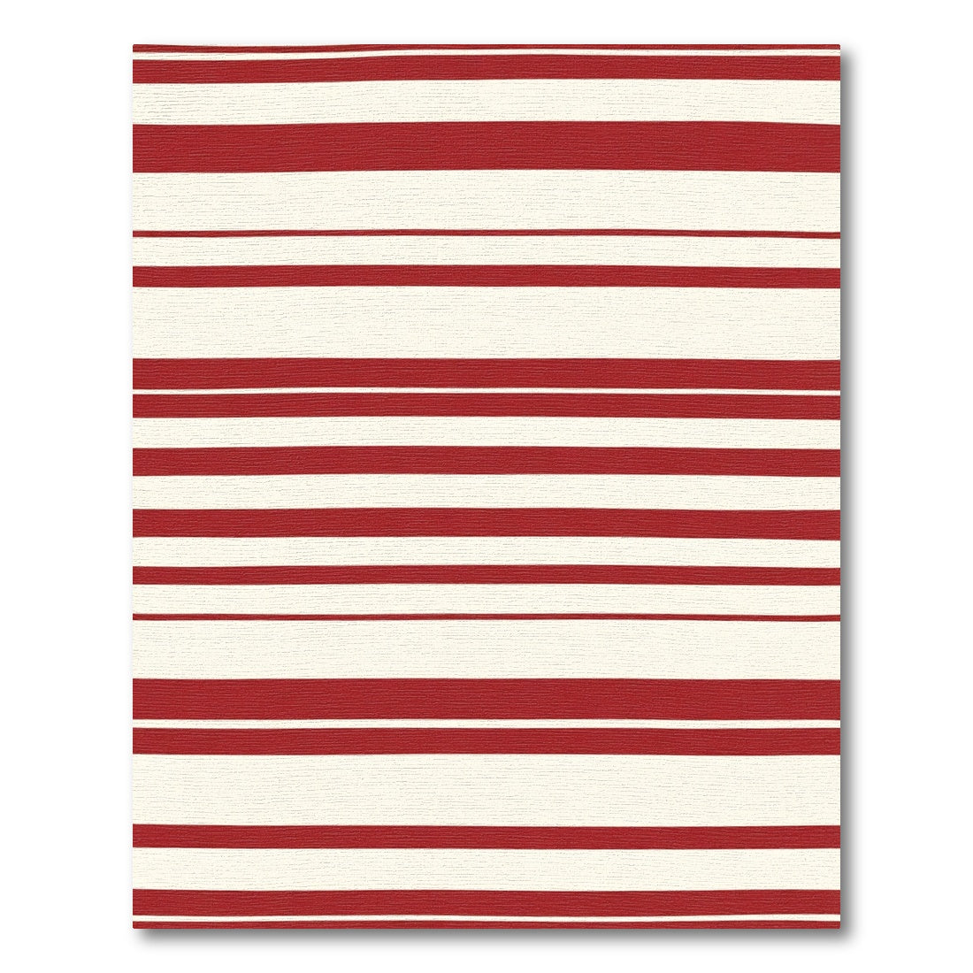 Crimson White Horizontal Stripe Rug
