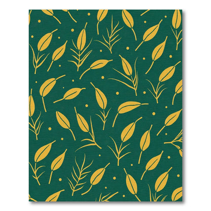 Golden Wheat Stalks On Teal Rug