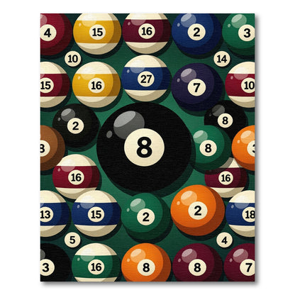 Vibrant Billiard Ball Geometric Graphic Rug