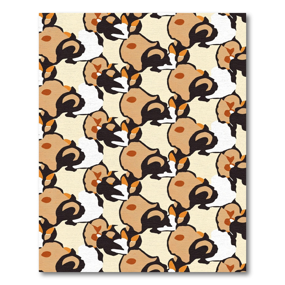 Woodland abstract animal shapes Rug