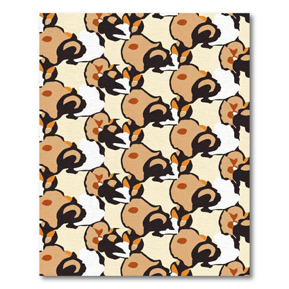 Woodland abstract animal shapes Rug