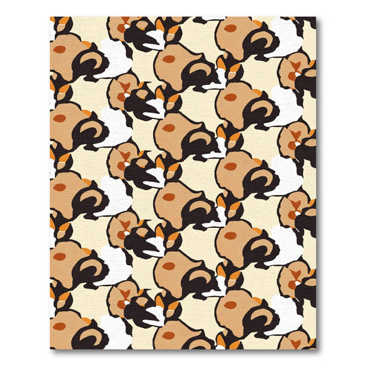 Woodland abstract animal shapes Rug