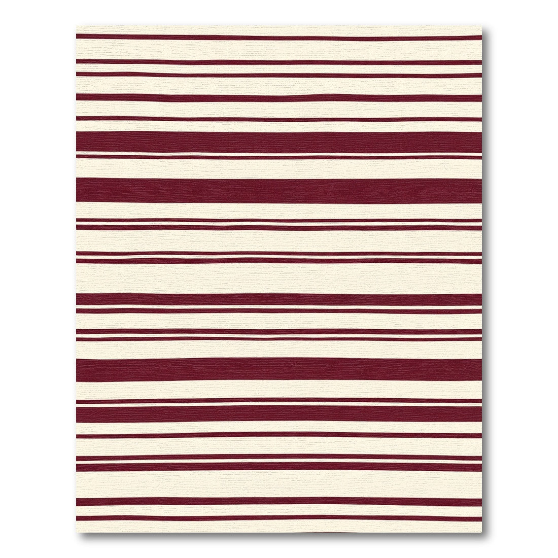 Deep Burgundy Hand Drawn Stripes Rug