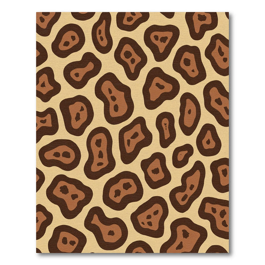 Brown Leopard Spots Abstract Rug