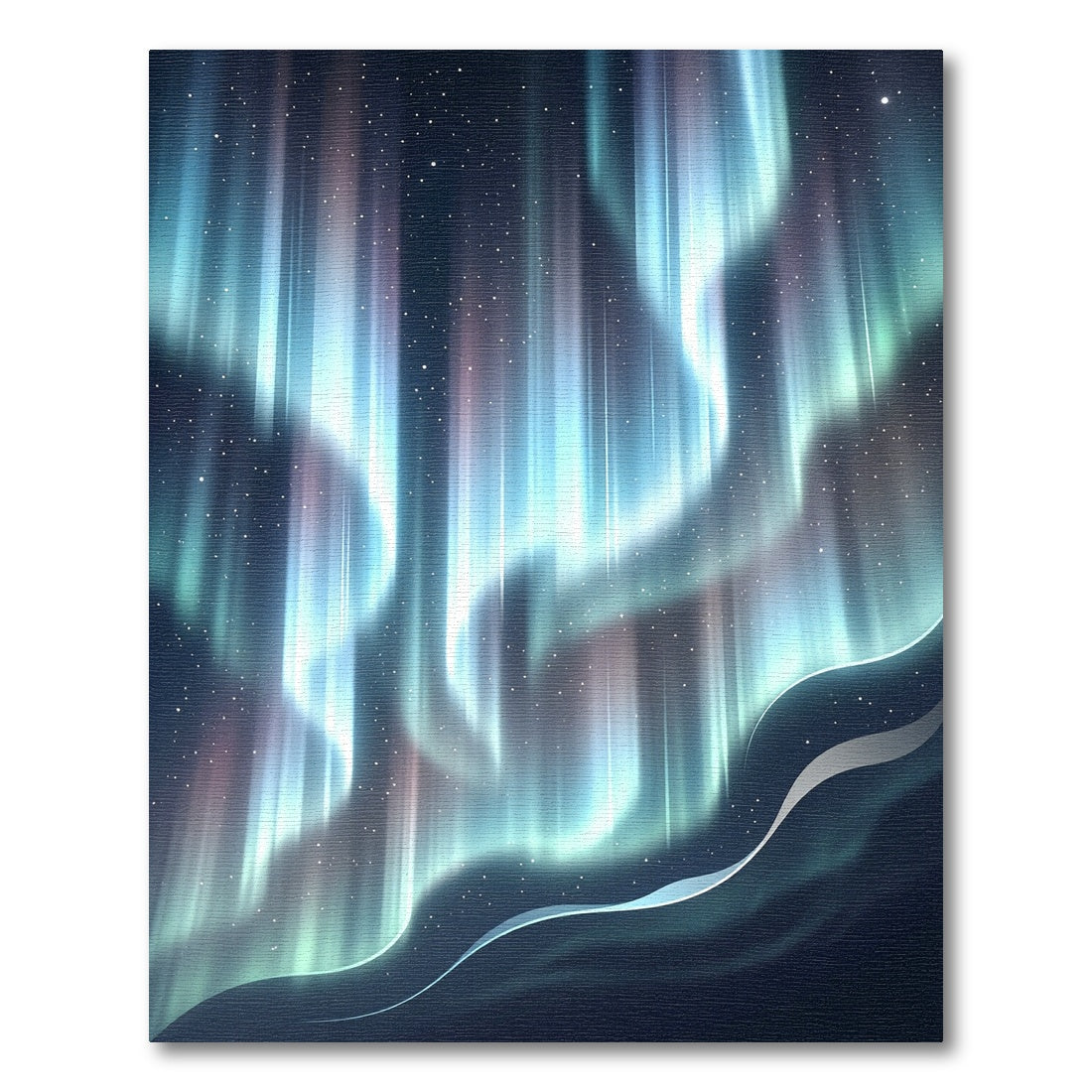 Celestial Blue Aurora Swirls Rug