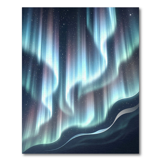 Celestial Blue Aurora Swirls Rug
