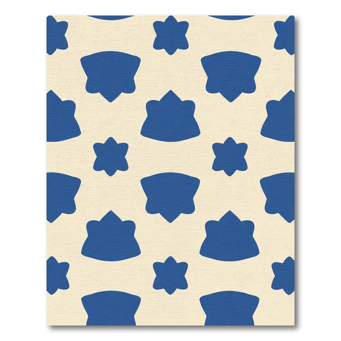 Deep Blue Abstract Floral Accents Rug