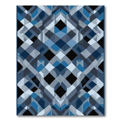 Bold Geometric Interlocking Diamond Rug