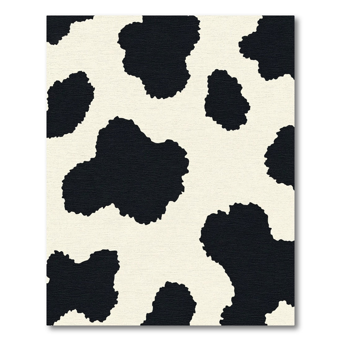 Bold Black White Cow Spot Rug