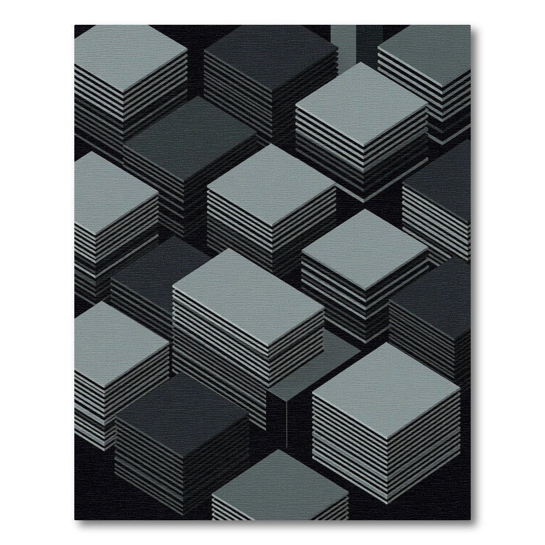 Monochromatic Stacked Diamond Geometric Rug