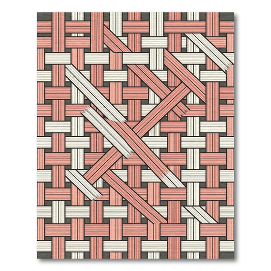 Rose Cream Woven Interlock Rug
