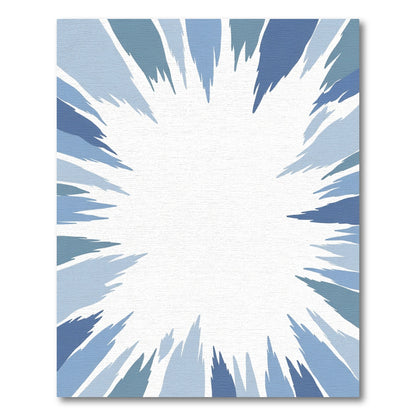 Radial Blue Splash Streak Rug