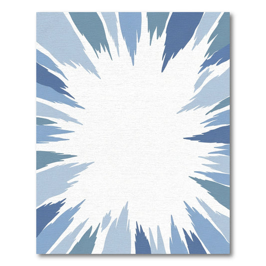 Radial Blue Splash Streak Rug