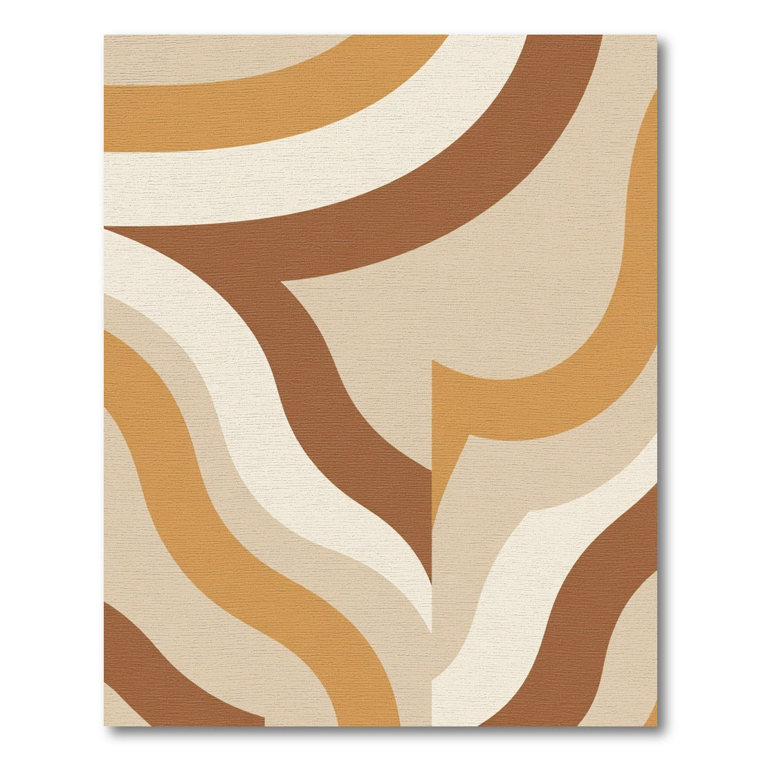 Earthy Waves Mid Century Modern Rug