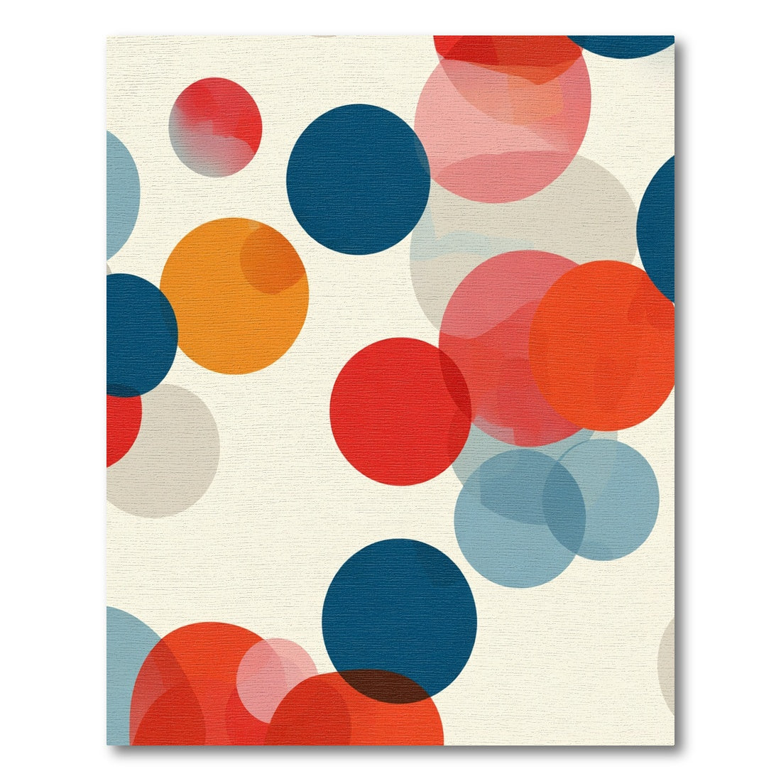 Abstract Colorful Circles Arrangement Rug