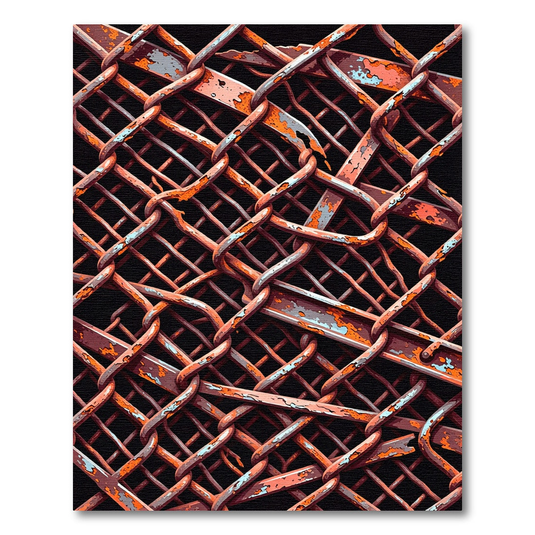 Rusty Wire Mesh Texture Rug