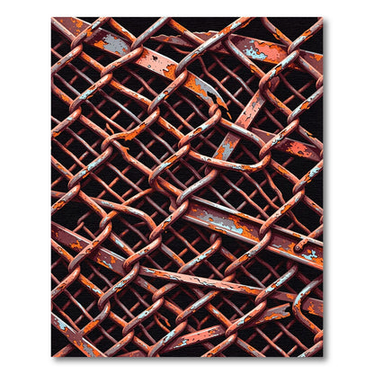 Rusty Wire Mesh Texture Rug