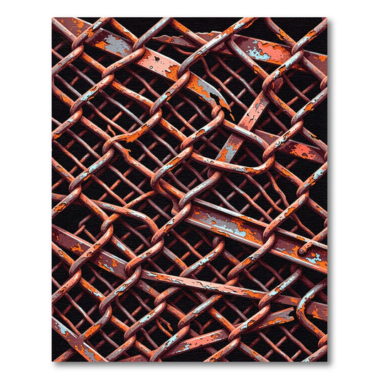 Rusty Wire Mesh Texture Rug