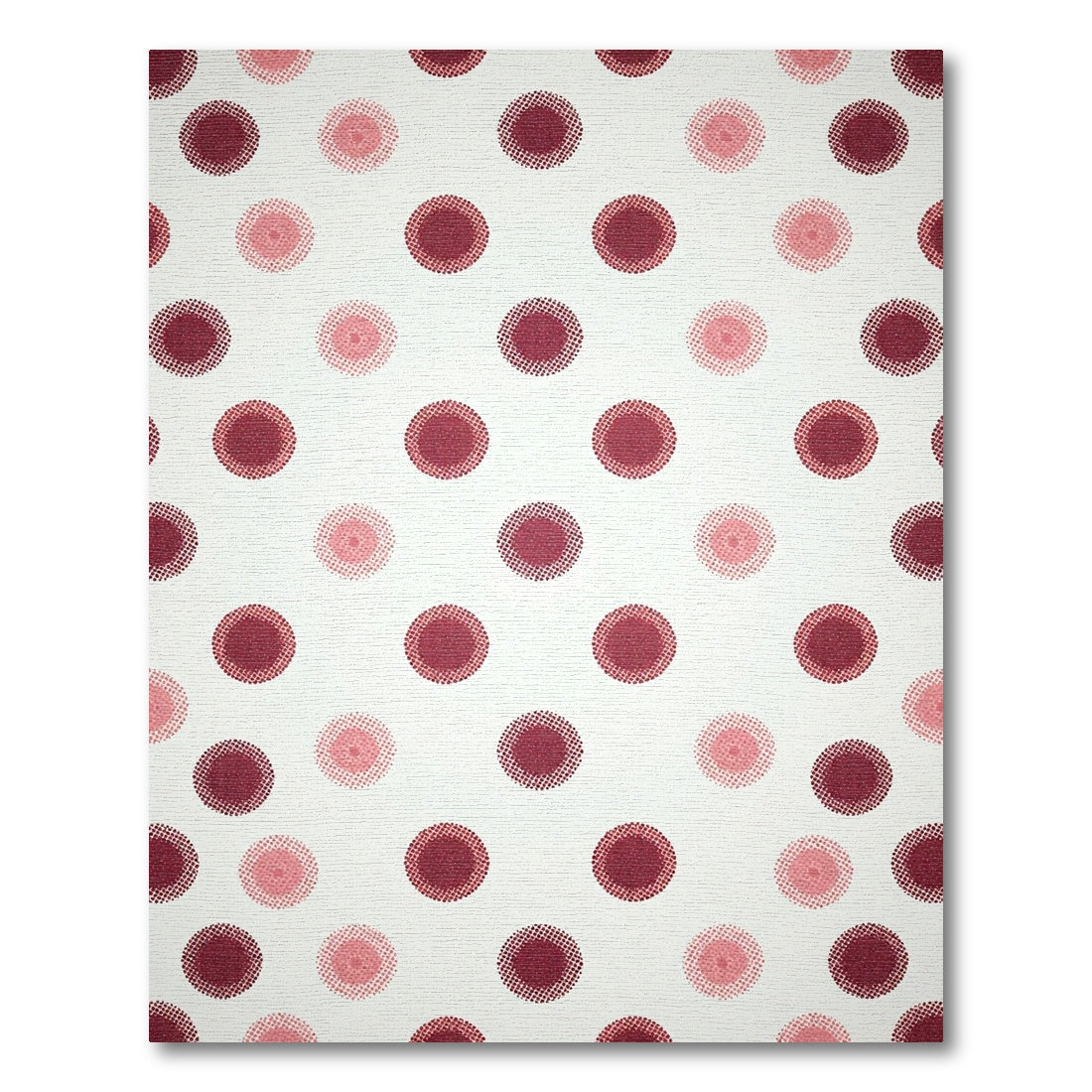 Crimson Pink Polka Dot Circles Rug