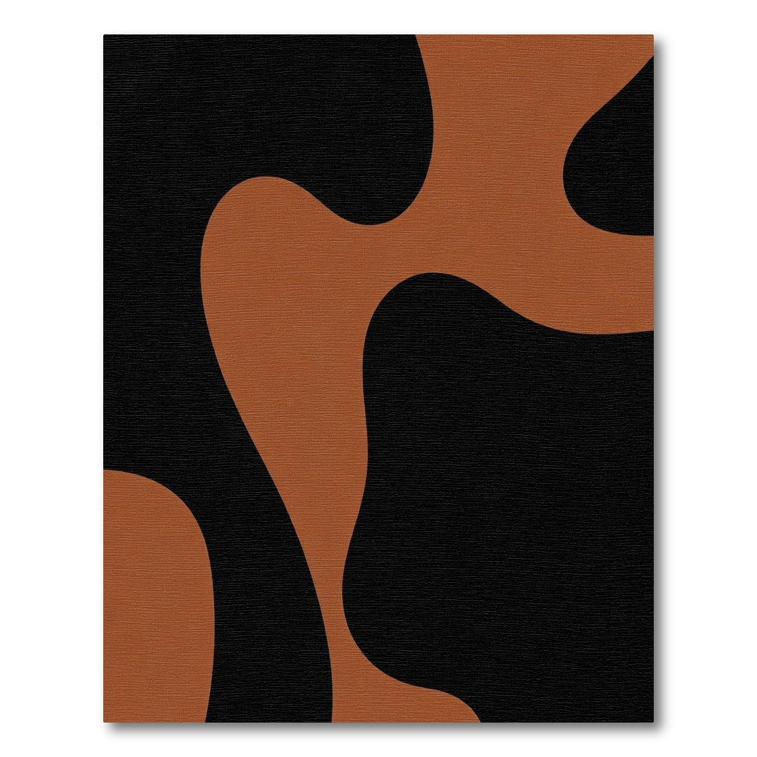 Terracotta Organic Abstract Swirl Rug
