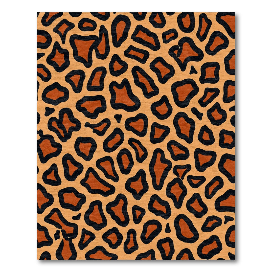 Bold Orange Black Animal Spots Rug