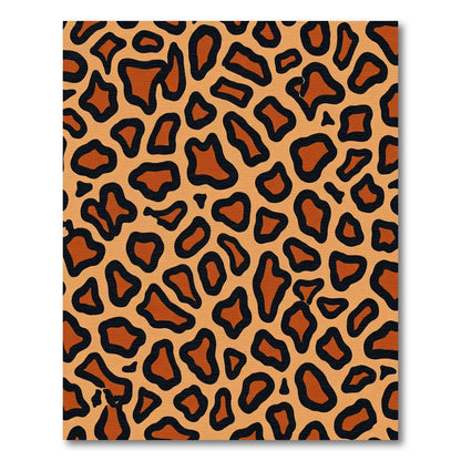 Bold Orange Black Animal Spots Rug