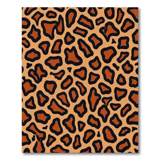 Bold Orange Black Animal Spots Rug