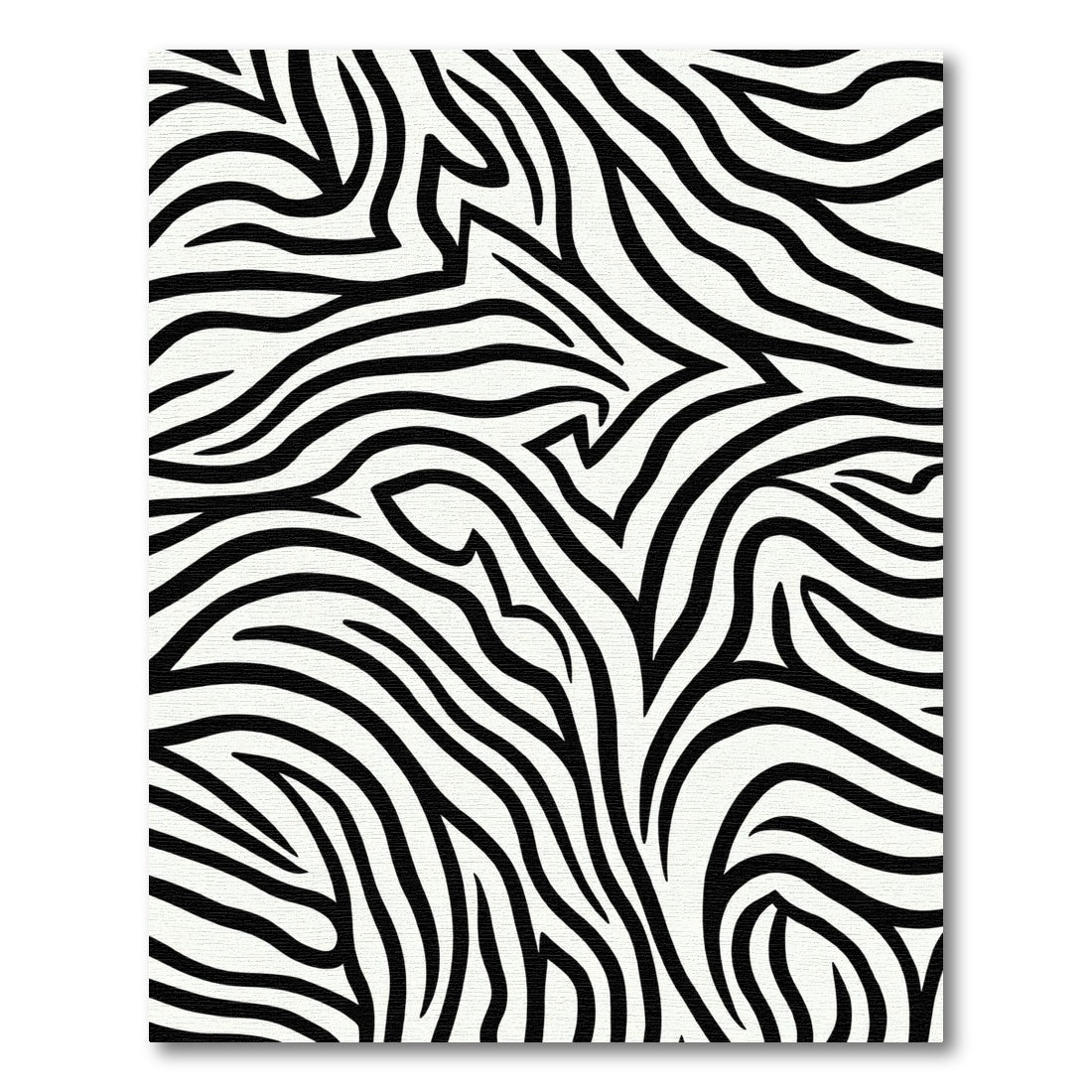 Wild Animal Black White Wave Rug