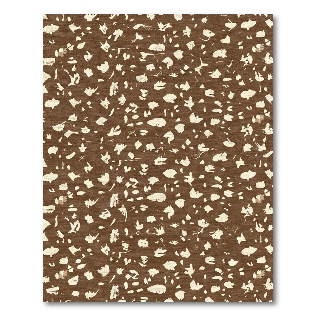 Earthy Brown Speckled Abstract Organic Rug