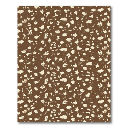 Earthy Brown Speckled Abstract Organic Rug