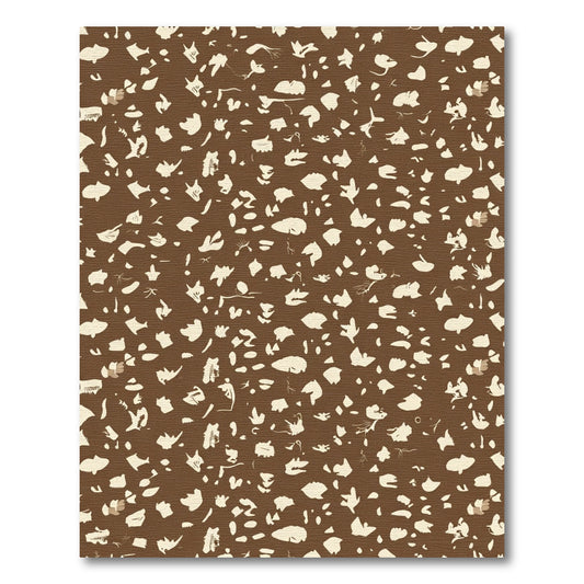 Earthy Brown Speckled Abstract Organic Rug