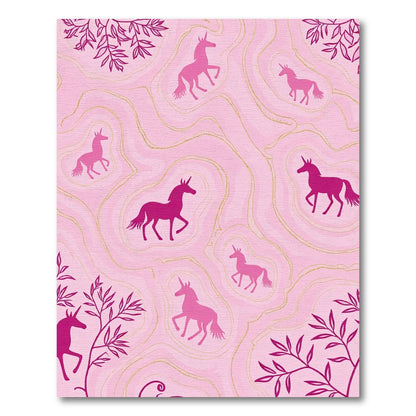 Pink Unicorn Agate Swirls Rug