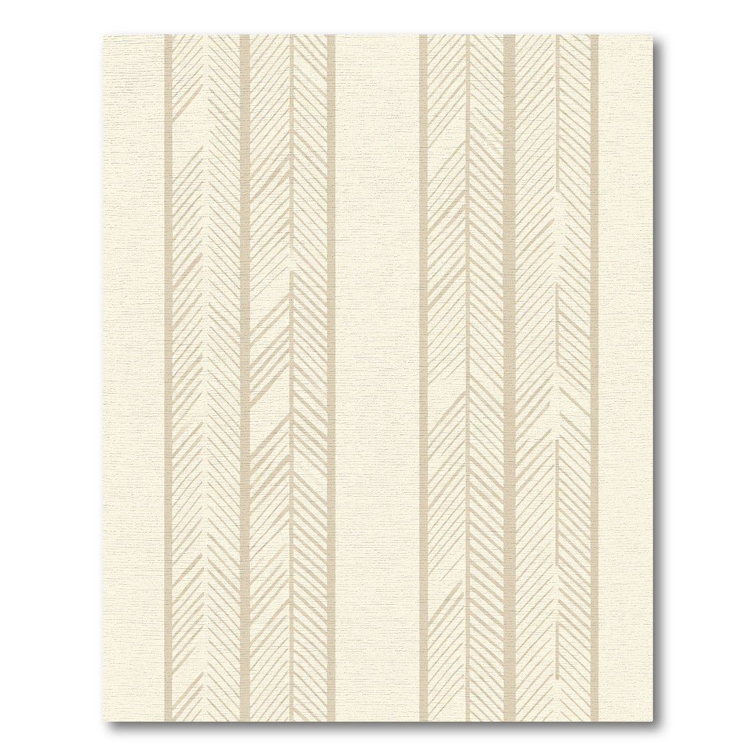Cream Creamy Beige Chevron Stripes Rug